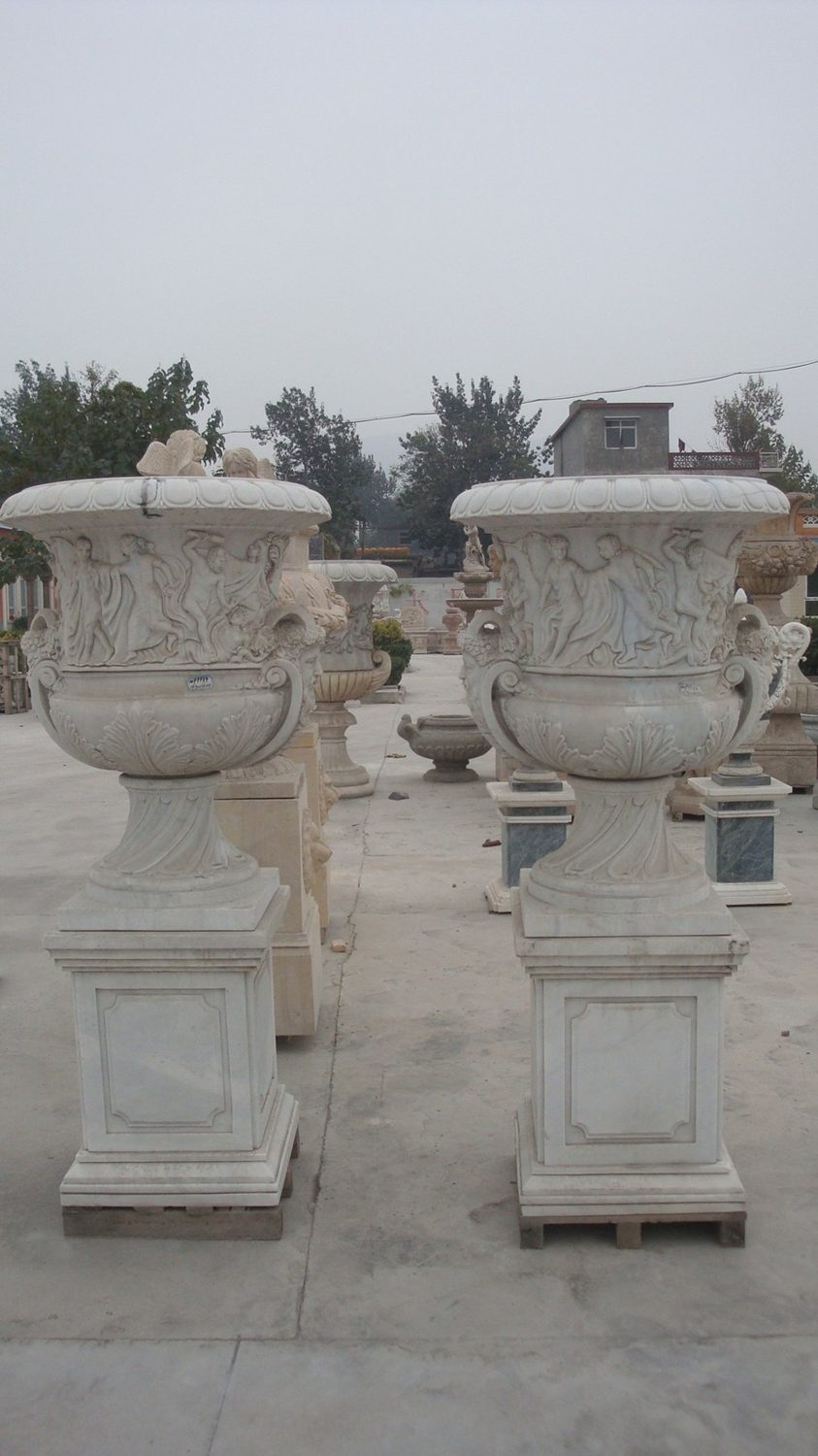 Paired Garden Urns