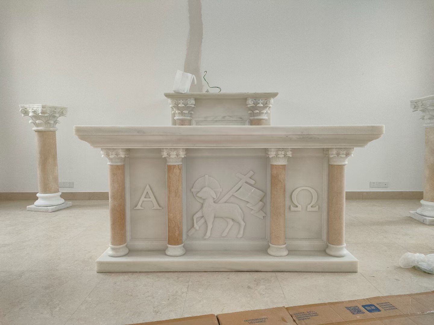 Detailed natural stone altar