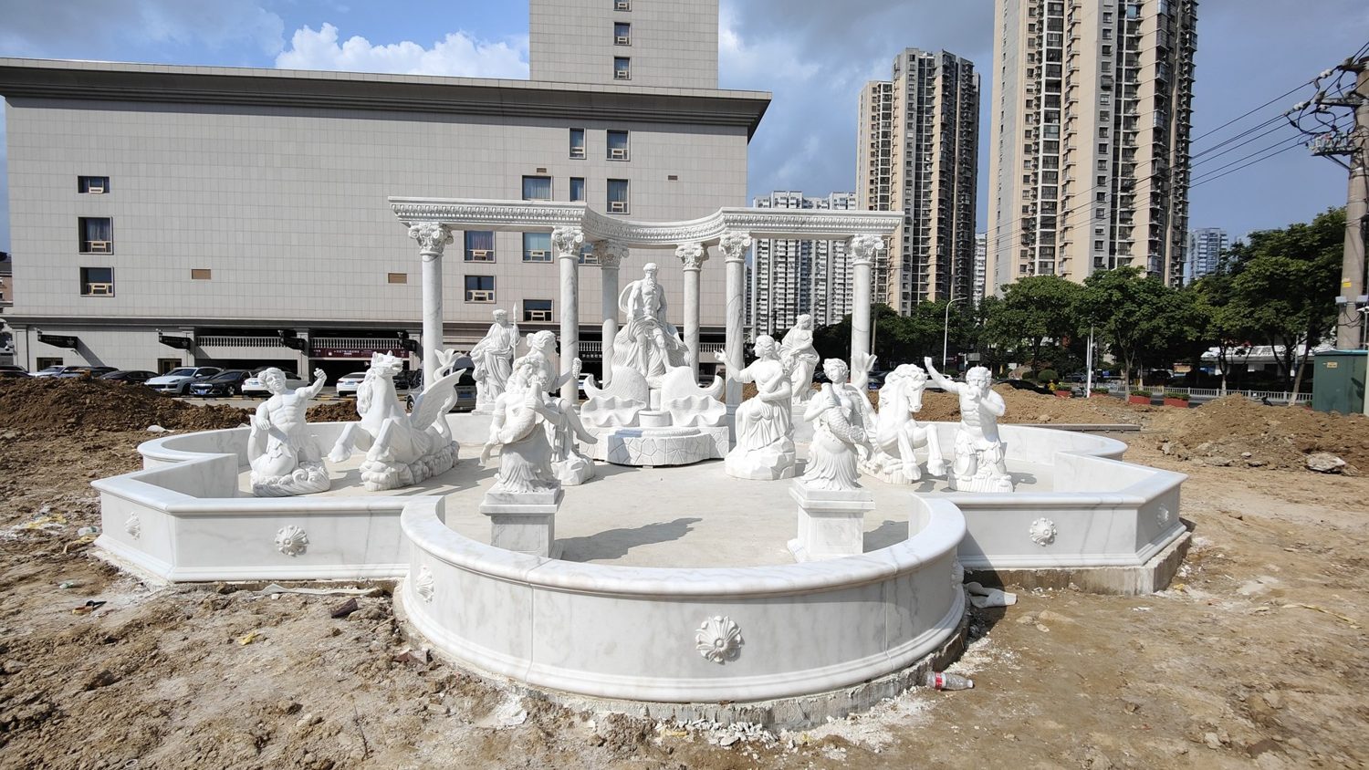 Courtyard fountain